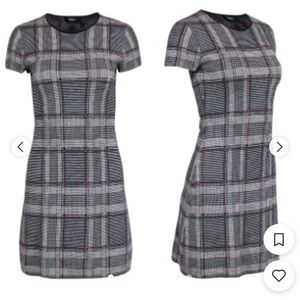 Theory Gray Black Sweater Sheath Mini Dress